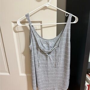 Abercrombie & Fitch Gray Striped Tank Top